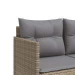 vidaXL Set canapele de grădină cu perne, 5 piese, bej, poliratan