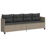 vidaXL Set canapele de grădină cu perne, 5 piese gri deschis poliratan