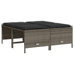 vidaXL Set canapea de grădină cu perne, 5 piese, gri, poliratan vidaXL Set canapea de grădină cu perne, 5 piese, gri, poliratan