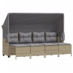 vidaXL Set canapele de grădină cu perne, 5 piese, bej, poliratan vidaXL Set canapele de grădină cu perne, 5 piese, bej, poliratan