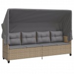 vidaXL Set canapele de grădină cu perne, 5 piese, bej, poliratan vidaXL Set canapele de grădină cu perne, 5 piese, bej, poliratan