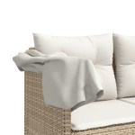 vidaXL Set canapele de grădină cu perne, 5 piese, bej, poliratan