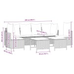 vidaXL Set canapele de grădină cu perne, 5 piese, bej, poliratan