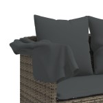 vidaXL Set canapea de grădină cu perne, 5 piese, gri, poliratan vidaXL Set canapea de grădină cu perne, 5 piese, gri, poliratan