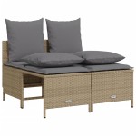vidaXL Set canapele de grădină cu perne, 5 piese, bej, poliratan vidaXL Set canapele de grădină cu perne, 5 piese, bej, poliratan