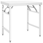vidaXL Masă lucru bucătărie pliabilă, 85 x 60 x 80 cm, oțel inoxidabil vidaXL Masă lucru bucătărie pliabilă, 85 x 60 x 80 cm, oțel inoxidabil