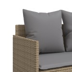 vidaXL Set canapele de grădină cu perne, 5 piese, bej, poliratan