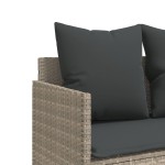 vidaXL Set canapele de grădină cu perne, 5 piese gri deschis poliratan