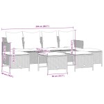 vidaXL Set canapele de grădină cu perne, 5 piese gri deschis poliratan
