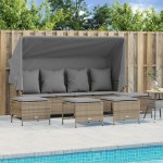 vidaXL Set canapele de grădină cu perne, 5 piese, bej, poliratan vidaXL Set canapele de grădină cu perne, 5 piese, bej, poliratan