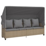 vidaXL Set canapele de grădină cu perne, 5 piese, bej, poliratan vidaXL Set canapele de grădină cu perne, 5 piese, bej, poliratan
