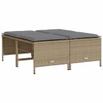 vidaXL Set canapele de grădină cu perne, 5 piese, bej, poliratan vidaXL Set canapele de grădină cu perne, 5 piese, bej, poliratan