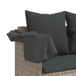 vidaXL Set canapele de grădină cu perne, 5 piese gri deschis poliratan vidaXL Set canapele de grădină cu perne, 5 piese gri deschis poliratan