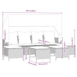 vidaXL Set canapele de grădină cu perne, 5 piese gri deschis poliratan vidaXL Set canapele de grădină cu perne, 5 piese gri deschis poliratan