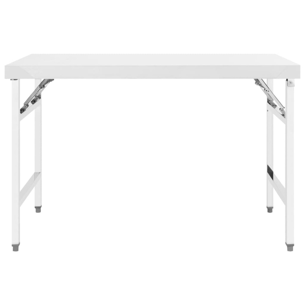 vidaXL Masă lucru bucătărie pliabilă, 120 x 60 x 80 cm oțel inoxidabil