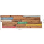 vidaXL Panouri de placare pereți, 10 buc., 1,03 m², lemn masiv de tec vidaXL Panouri de placare pereți, 10 buc., 1,03 m², lemn masiv de tec
