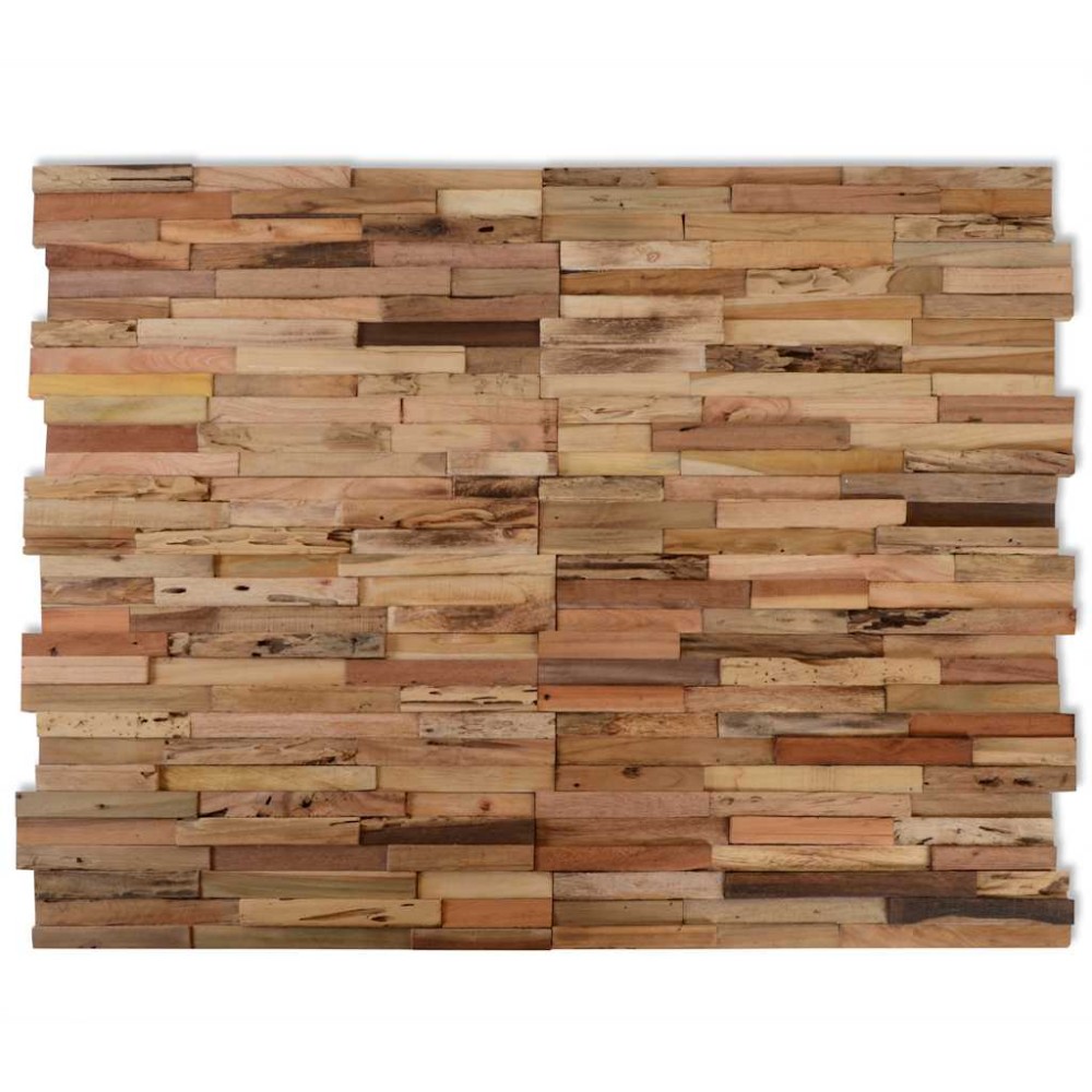 vidaXL Panouri de placare pereți, 10 buc., 1,03 m², lemn tec reciclat