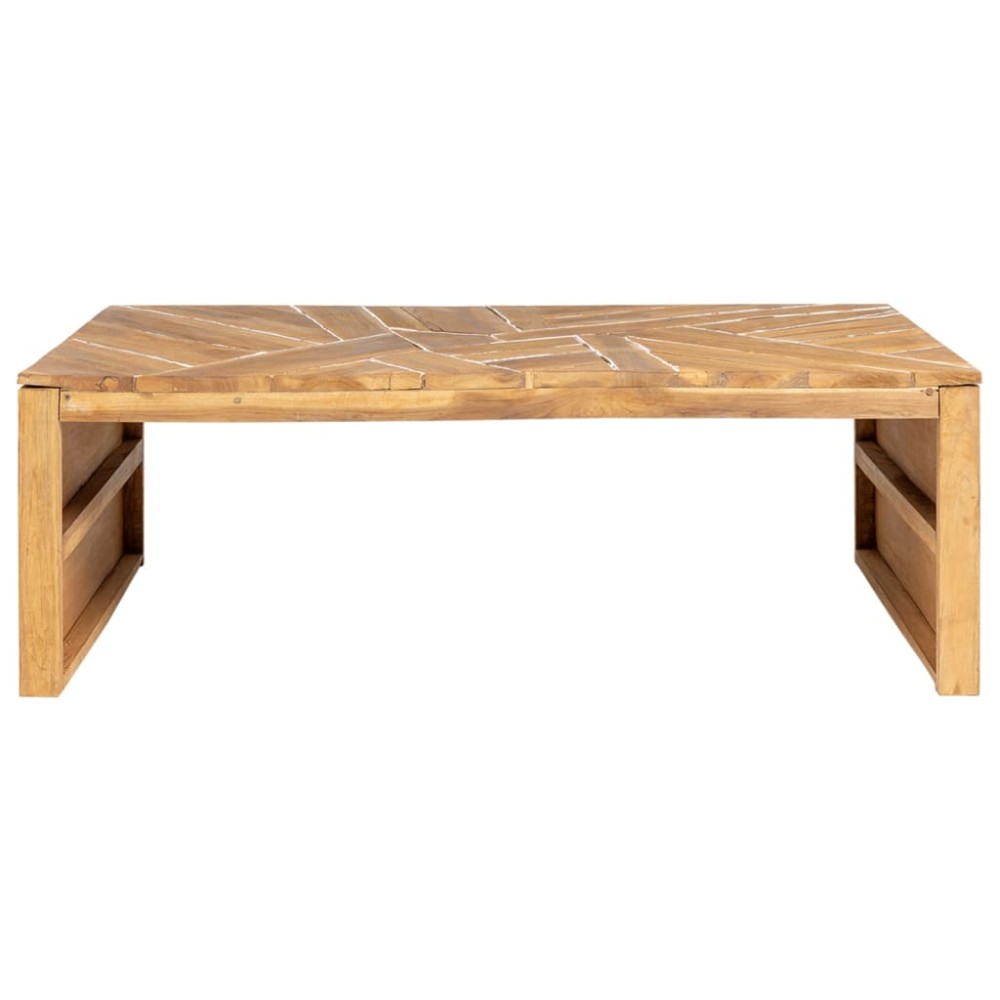 vidaXL Măsuță de cafea, 110x35x38 cm, lemn masiv de tec erodat