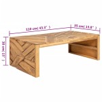 vidaXL Măsuță de cafea, 110x35x38 cm, lemn masiv de tec erodat vidaXL Măsuță de cafea, 110x35x38 cm, lemn masiv de tec erodat