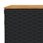 vidaXL Set mobilier de grădină cu perne, 9 piese, negru, poliratan
