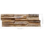 vidaXL Panouri placare pereți 3D, 10 buc., 1,01 m², lemn masiv de tec vidaXL Panouri placare pereți 3D, 10 buc., 1,01 m², lemn masiv de tec