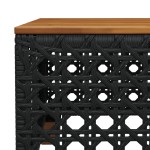 vidaXL Set mobilier de grădină cu perne, 9 piese, negru, poliratan