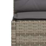 vidaXL Set canapea de grădină cu perne, 4 piese, gri, poliratan vidaXL Set canapea de grădină cu perne, 4 piese, gri, poliratan