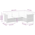 vidaXL Set canapea de grădină cu perne, 4 piese, gri, poliratan vidaXL Set canapea de grădină cu perne, 4 piese, gri, poliratan