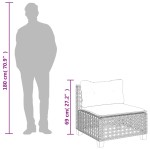 vidaXL Set canapea de grădină cu perne, 4 piese, gri, poliratan vidaXL Set canapea de grădină cu perne, 4 piese, gri, poliratan