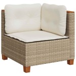 vidaXL Set canapele de grădină cu perne, 5 piese, bej, poliratan vidaXL Set canapele de grădină cu perne, 5 piese, bej, poliratan