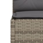 vidaXL Set canapea de grădină cu perne, 5 piese, gri, poliratan vidaXL Set canapea de grădină cu perne, 5 piese, gri, poliratan