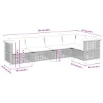vidaXL Set canapea de grădină cu perne, 5 piese, gri, poliratan vidaXL Set canapea de grădină cu perne, 5 piese, gri, poliratan