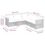 vidaXL Set canapele de grădină cu perne, 5 piese, bej, poliratan vidaXL Set canapele de grădină cu perne, 5 piese, bej, poliratan