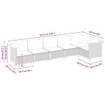 vidaXL Set mobilier grădină cu perne, 6 piese, gri, poliratan