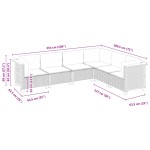 vidaXL Set mobilier grădină cu perne, 6 piese, gri, poliratan vidaXL Set mobilier grădină cu perne, 6 piese, gri, poliratan