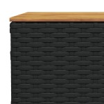 vidaXL Set mobilier de grădină cu perne, 9 piese, negru, poliratan