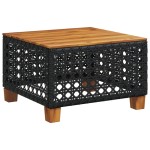 vidaXL Set mobilier de grădină cu perne, 9 piese, negru, poliratan