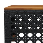 vidaXL Set mobilier de grădină cu perne, 9 piese, negru, poliratan