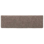 vidaXL Covorașe autoadezive pentru scări, 15 buc., 65x21x4 cm, bej, cu margini dreptunghiulare