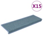 vidaXL Covorașe pentru scări, 15 buc., 65x21x4 cm, margini dreptunghiulare, albastru marin vidaXL Covorașe pentru scări, 15 buc., 65x21x4 cm, margini dreptunghiulare, albastru marin