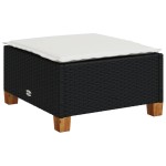 vidaXL Set mobilier de grădină cu perne, 8 piese, negru, poliratan vidaXL Set mobilier de grădină cu perne, 8 piese, negru, poliratan