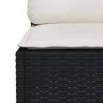 vidaXL Set mobilier de grădină cu perne, 8 piese, negru, poliratan