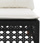 vidaXL Set mobilier de grădină cu perne, 9 piese, negru, poliratan vidaXL Set mobilier de grădină cu perne, 9 piese, negru, poliratan