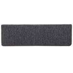 vidaXL Covorașe pentru scări, 15 buc., 65x21x4 cm, gri închis, cu margini dreptunghiulare