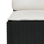 vidaXL Set mobilier de grădină cu perne, 9 piese, negru, poliratan