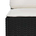 vidaXL Set mobilier de grădină cu perne, 9 piese, negru, poliratan