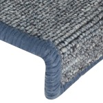vidaXL Covorașe pentru scări, 15 buc., 65x21x4 cm, gri deschis și albastru, cu margini dreptunghiulare vidaXL Covorașe pentru scări, 15 buc., 65x21x4 cm, gri deschis și albastru, cu margini dreptunghiulare