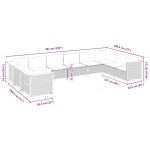 vidaXL Set canapele de grădină cu perne, 10 piese, bej, poliratan