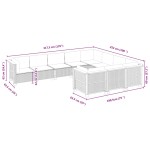 vidaXL Set canapele de grădină cu perne, 10 piese, negru, poliratan vidaXL Set canapele de grădină cu perne, 10 piese, negru, poliratan