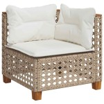 vidaXL Set canapele de grădină cu perne, 11 piese, bej, poliratan vidaXL Set canapele de grădină cu perne, 11 piese, bej, poliratan